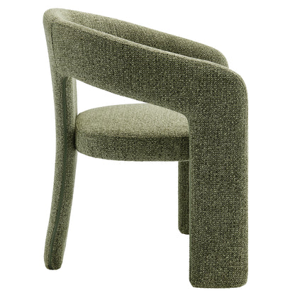 Modway - Oslo Barrel Fabric Upholstered Dining Accent Chair by Modway  Bar and Dining Dining Chairs Green - EEI-7224-LEA
