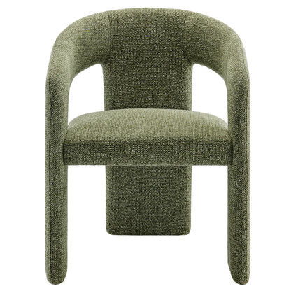 Modway - Oslo Barrel Fabric Upholstered Dining Accent Chair by Modway  Bar and Dining Dining Chairs Green - EEI-7224-LEA