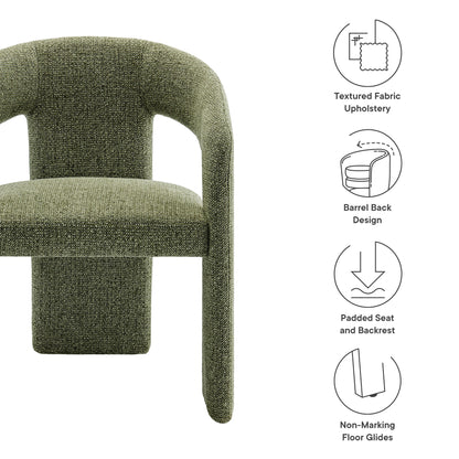 Modway - Oslo Barrel Fabric Upholstered Dining Accent Chair by Modway  Bar and Dining Dining Chairs Green - EEI-7224-LEA