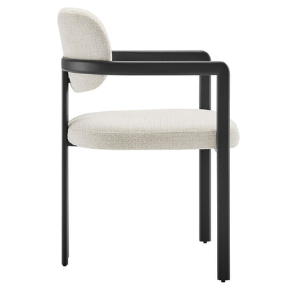 Modway - Elio Barrel Fabric and Metal Dining Chair by Modway  Bar and Dining Dining Chairs White - EEI-7229-BLK-CRE