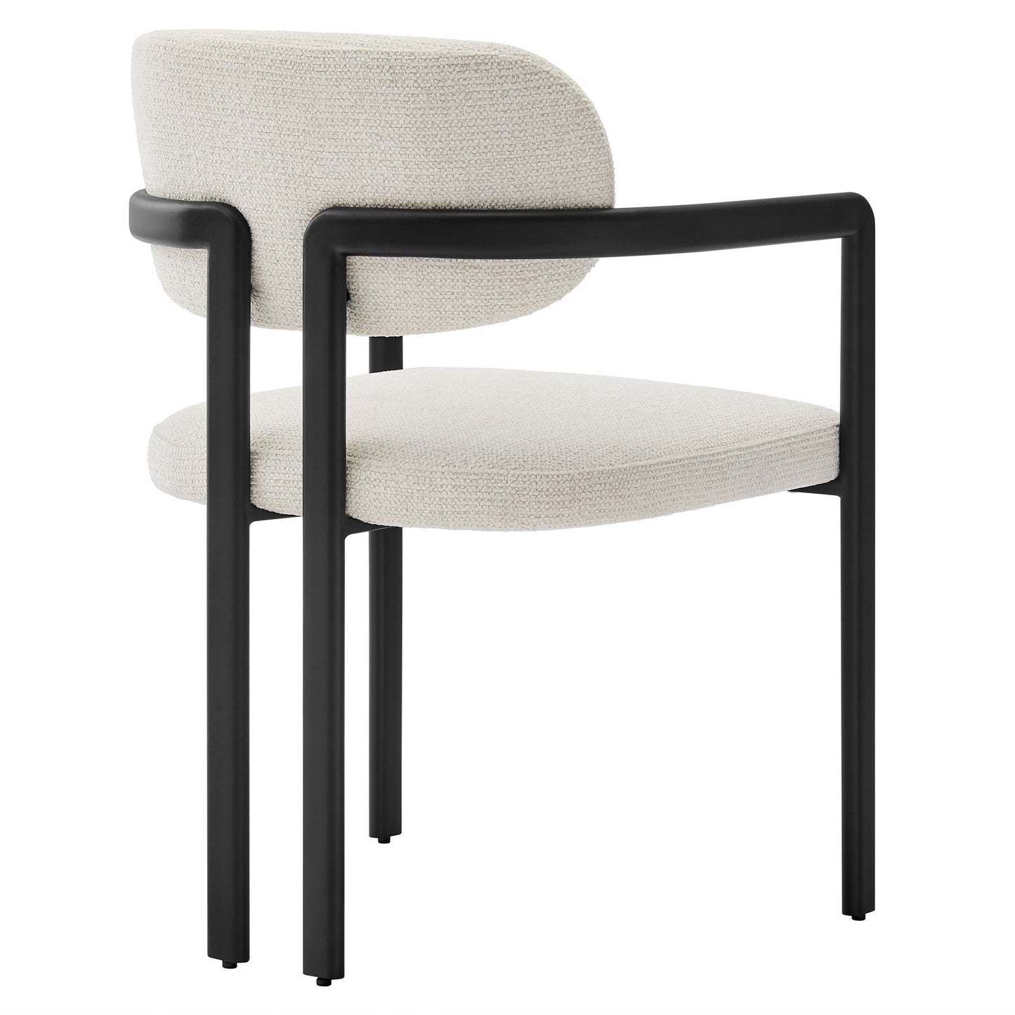 Modway - Elio Barrel Fabric and Metal Dining Chair by Modway  Bar and Dining Dining Chairs White - EEI-7229-BLK-CRE