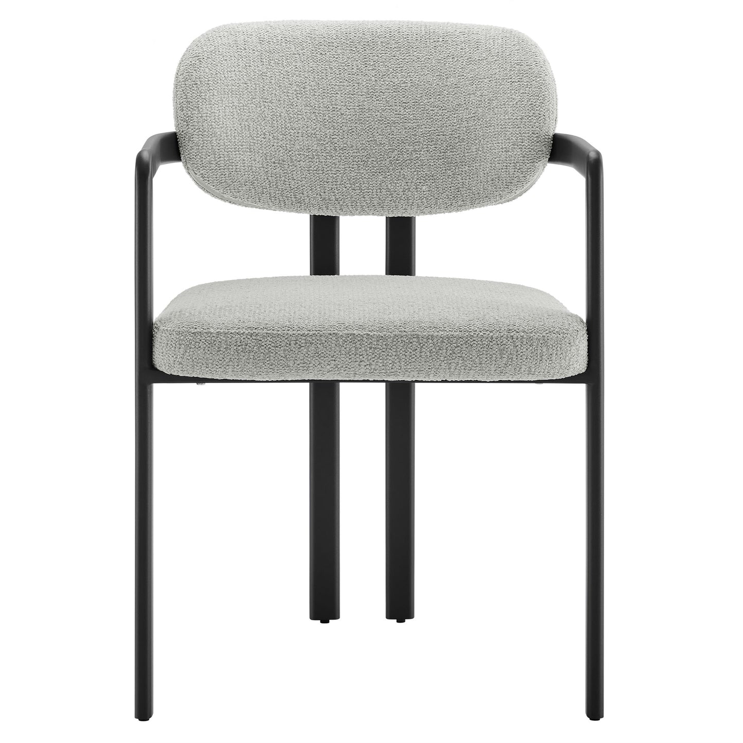 Modway - Elio Barrel Fabric and Metal Dining Chair by Modway  Bar and Dining Dining Chairs Gray - EEI-7229-BLK-DOV