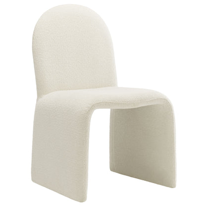 Modway - Junia Boucle Upholstered Arch Armless Dining Chair by Modway  Bar and Dining Dining Chairs White - EEI-7231-CRE