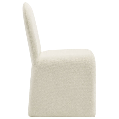 Modway - Junia Boucle Upholstered Arch Armless Dining Chair by Modway  Bar and Dining Dining Chairs White - EEI-7231-CRE