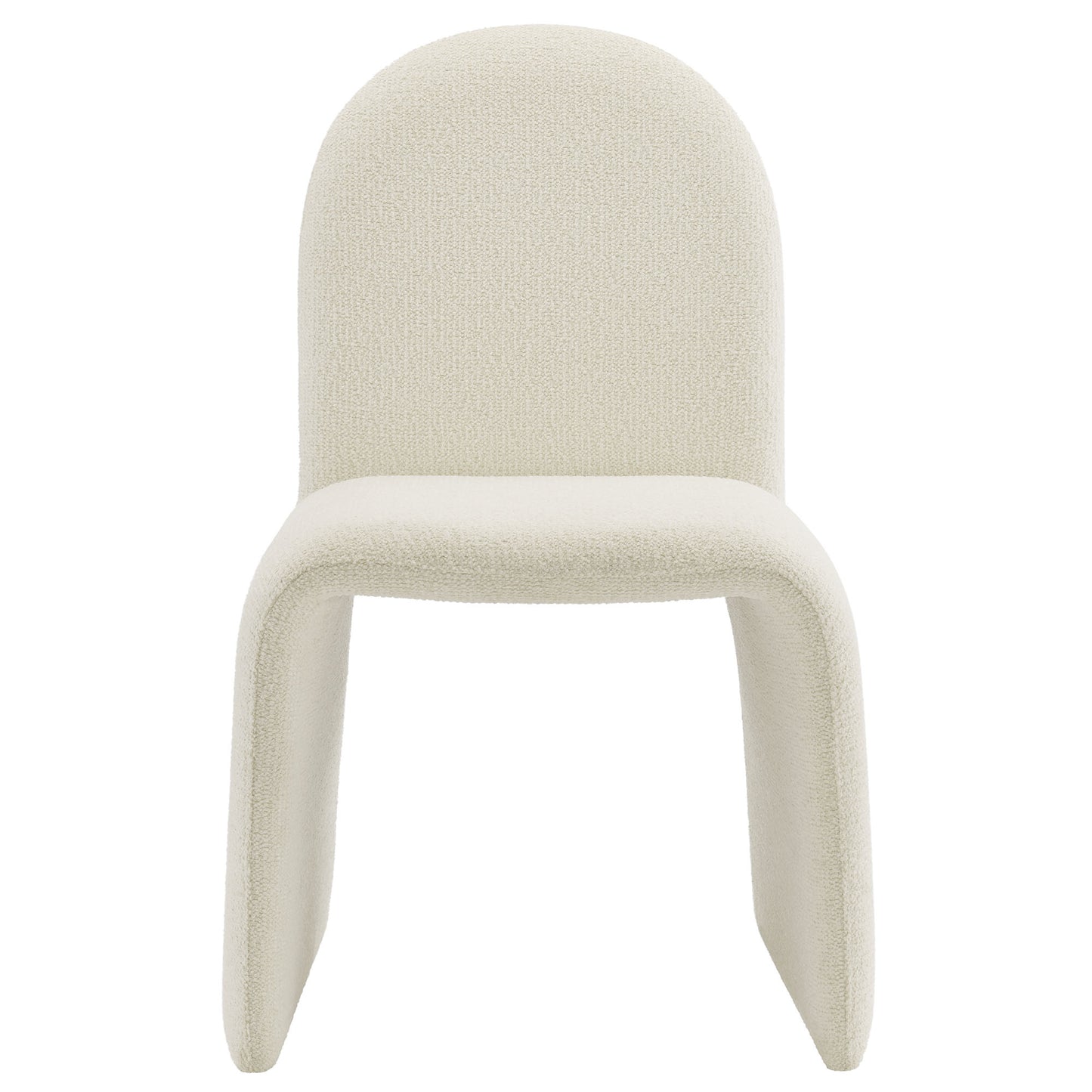 Modway - Junia Boucle Upholstered Arch Armless Dining Chair by Modway  Bar and Dining Dining Chairs White - EEI-7231-CRE