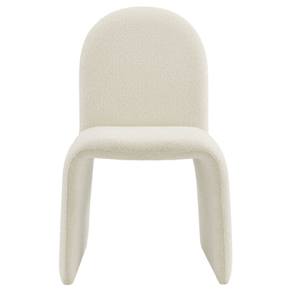 Modway - Junia Boucle Upholstered Arch Armless Dining Chair by Modway  Bar and Dining Dining Chairs White - EEI-7231-CRE