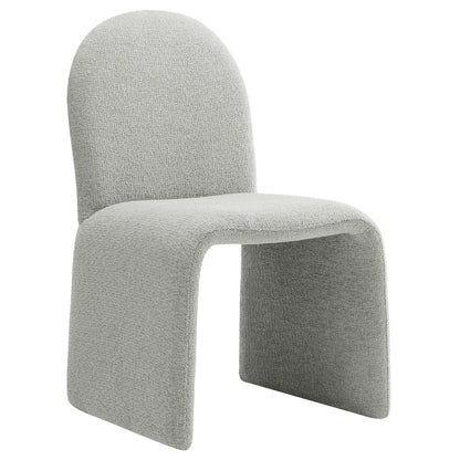 Modway - Junia Boucle Upholstered Arch Armless Dining Chair by Modway  Bar and Dining Dining Chairs Gray - EEI-7231-DOV