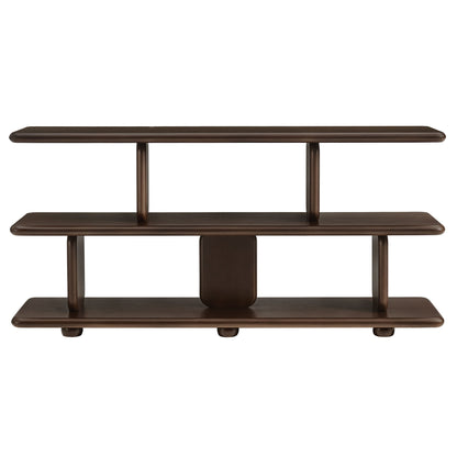Modway - Lyle Sculptural 2-Tier Bookshelf by Modway  Living Room Decor Brown - EEI-7232-WAL