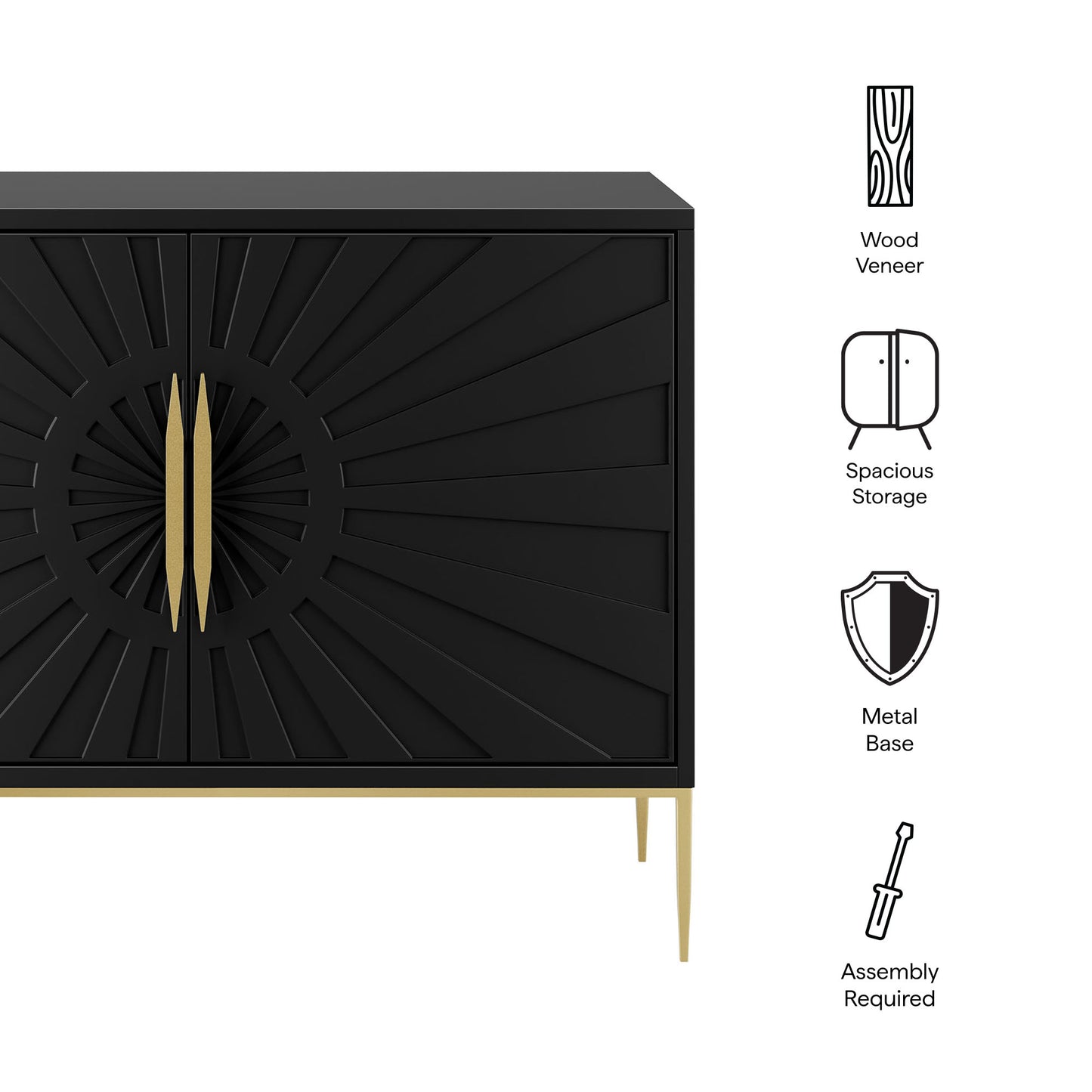 Modway - Awaken 47" Accent Cabinet by Modway  Living Room Decor Black - EEI-7234-BLK