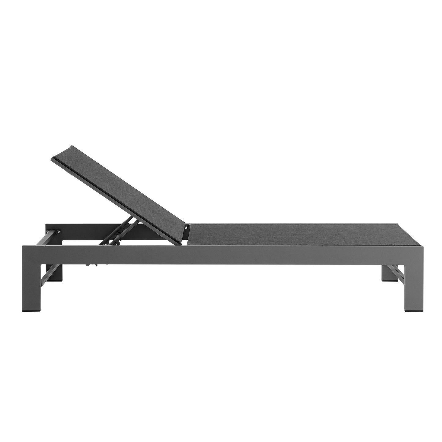 Modway - Tahoe Outdoor Patio Mesh and Aluminum Chaise Lounge by Modway  Outdoor Furniture Sofa Sectionals Gray - EEI-7235-GRY