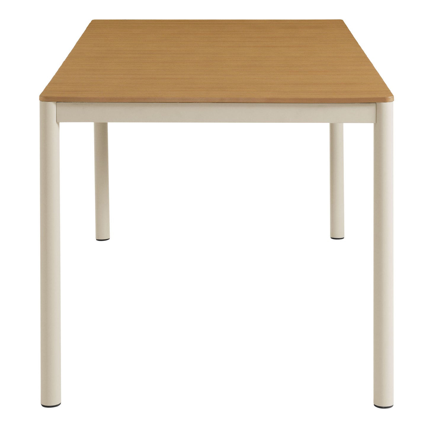 Modway - Finn 71" Outdoor Patio Aluminum Dining Table with Faux Wood Top by Modway  Outdoor Furniture Bar and Dining Brown - EEI-7237-NAT