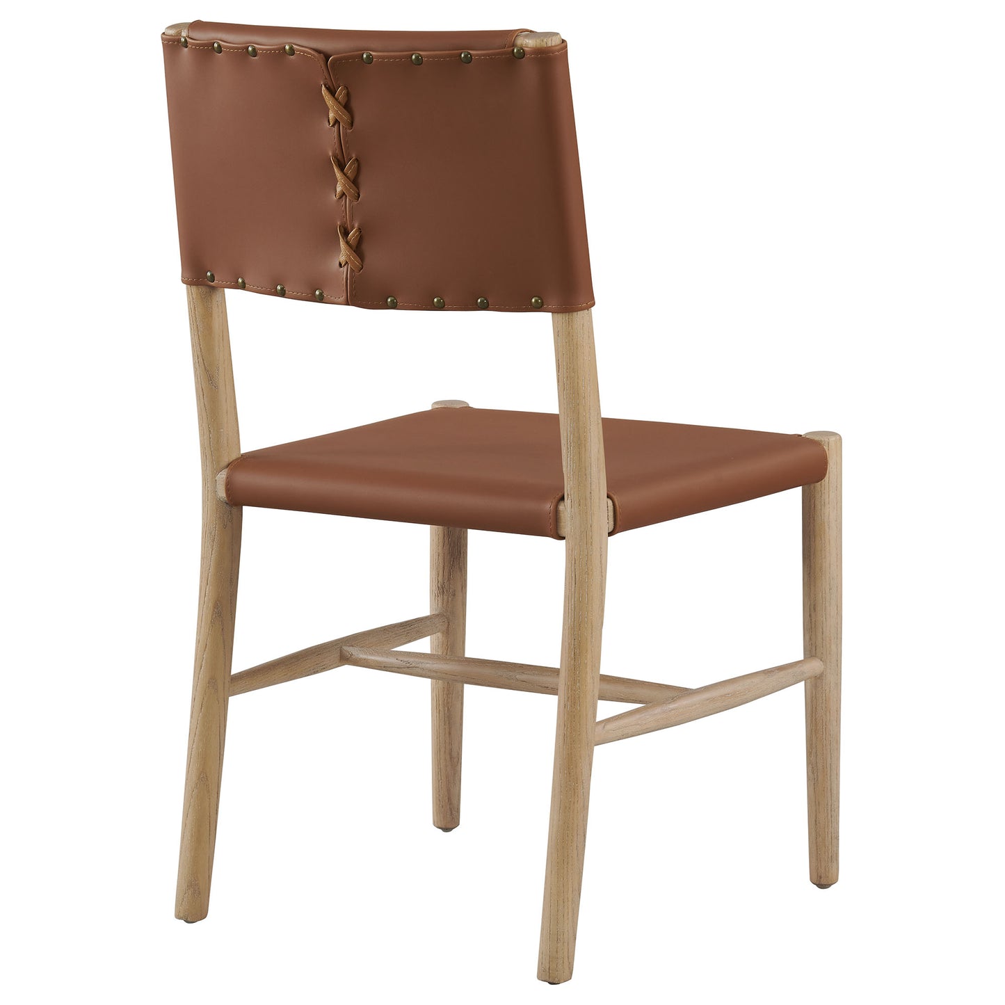 Modway - Dover Wood Vegan Leather Dining Side Chairs Set of 2 by Modway  Bar and Dining Dining Chairs Brown - EEI-7240-NAT-SDL