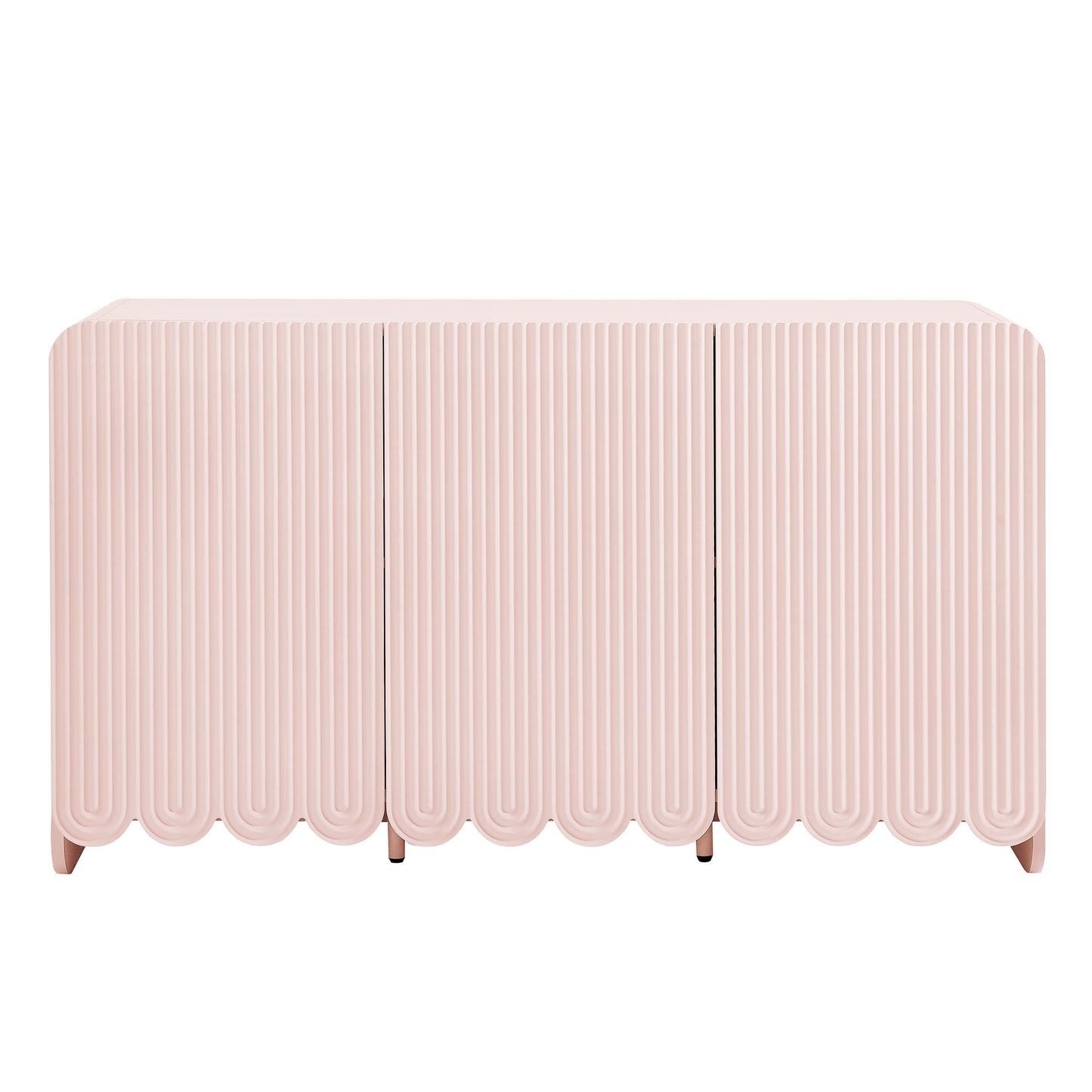 Modway - Dahlia Fluted and Scalloped Sideboard Storage Cabinet by Modway  Living Room Decor Red - EEI-7241-PNK