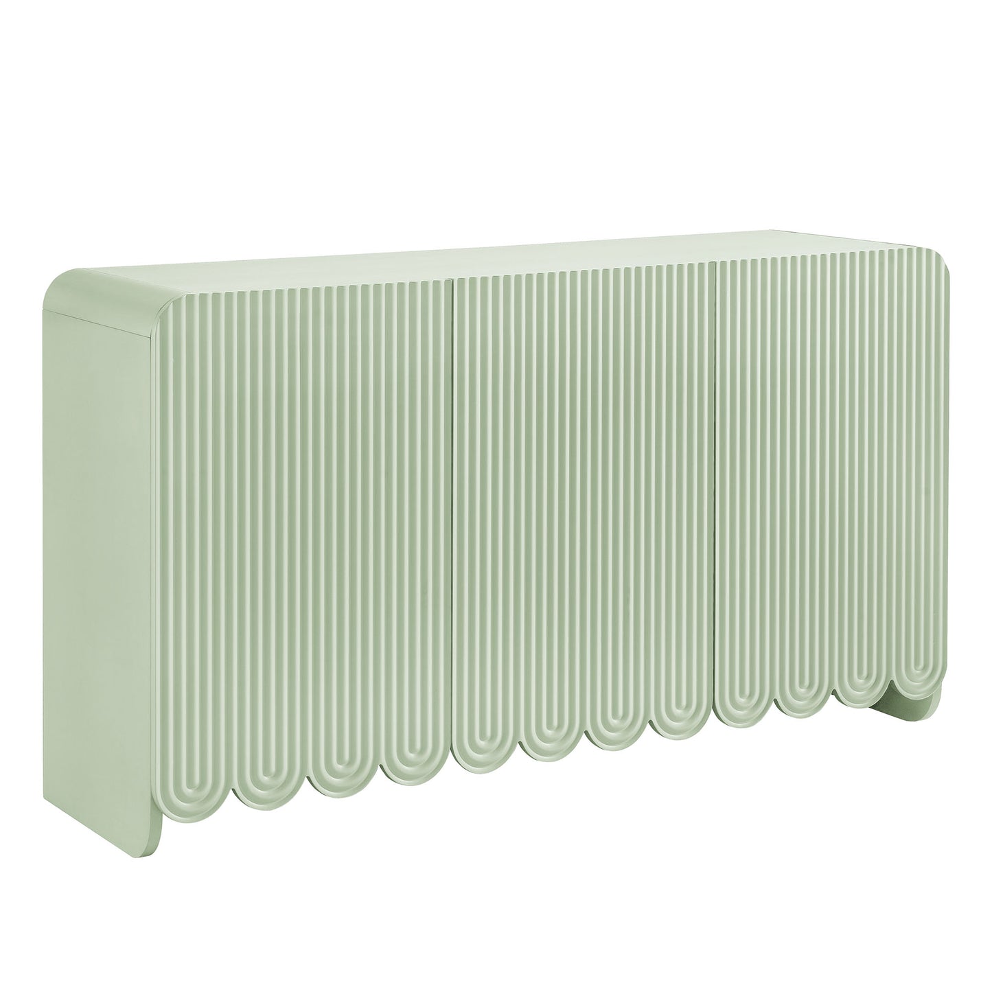 Modway - Dahlia Fluted and Scalloped Sideboard Storage Cabinet by Modway  Living Room Decor Green - EEI-7241-SGE