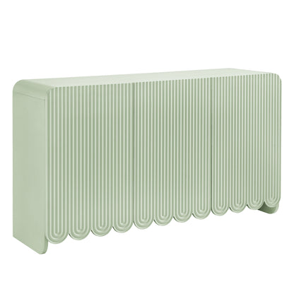 Modway - Dahlia Fluted and Scalloped Sideboard Storage Cabinet by Modway  Living Room Decor Green - EEI-7241-SGE