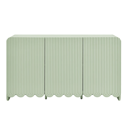 Modway - Dahlia Fluted and Scalloped Sideboard Storage Cabinet by Modway  Living Room Decor Green - EEI-7241-SGE