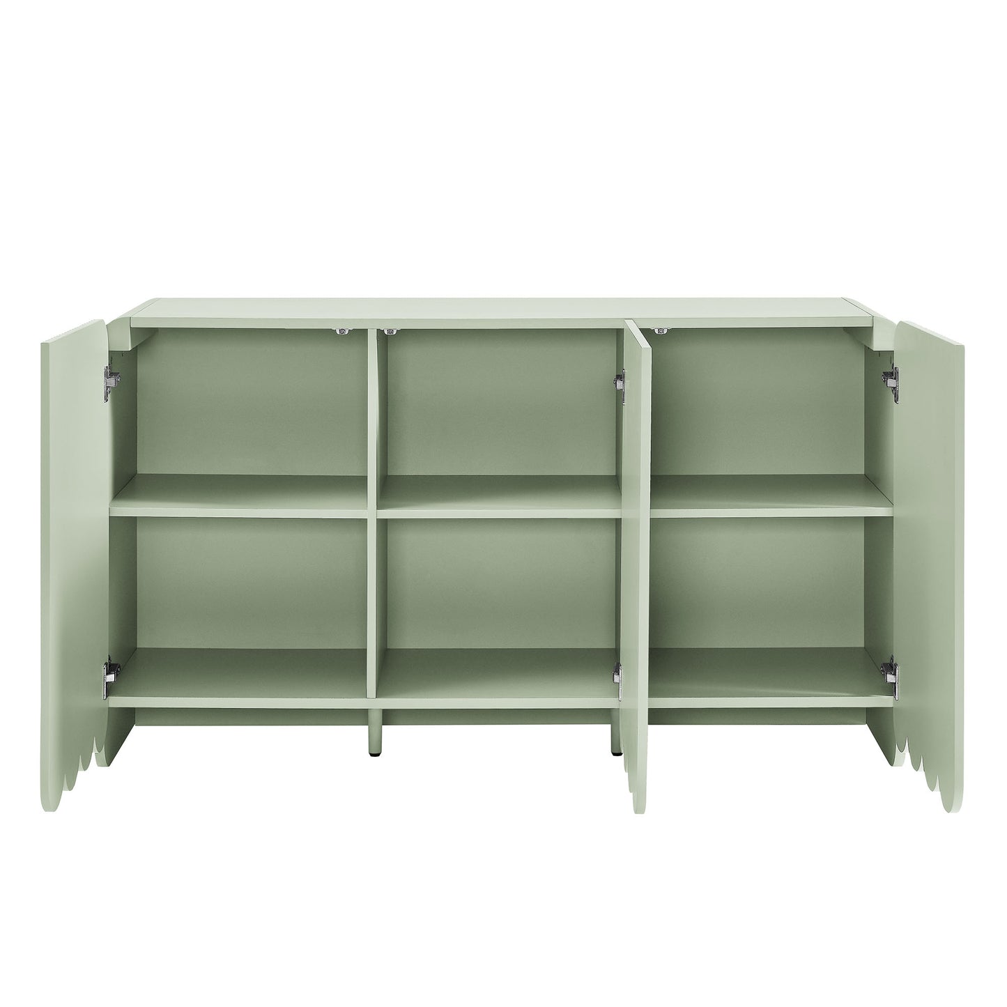Modway - Dahlia Fluted and Scalloped Sideboard Storage Cabinet by Modway  Living Room Decor Green - EEI-7241-SGE
