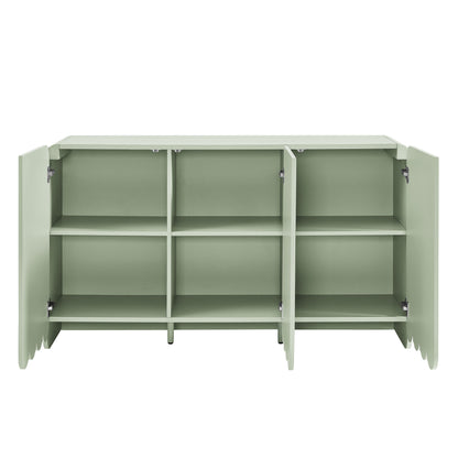 Modway - Dahlia Fluted and Scalloped Sideboard Storage Cabinet by Modway  Living Room Decor Green - EEI-7241-SGE