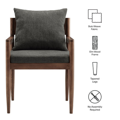 Modway - Remington Wood Dining Armchair by Modway  Bar and Dining Dining Chairs Gray - EEI-7243-CHA