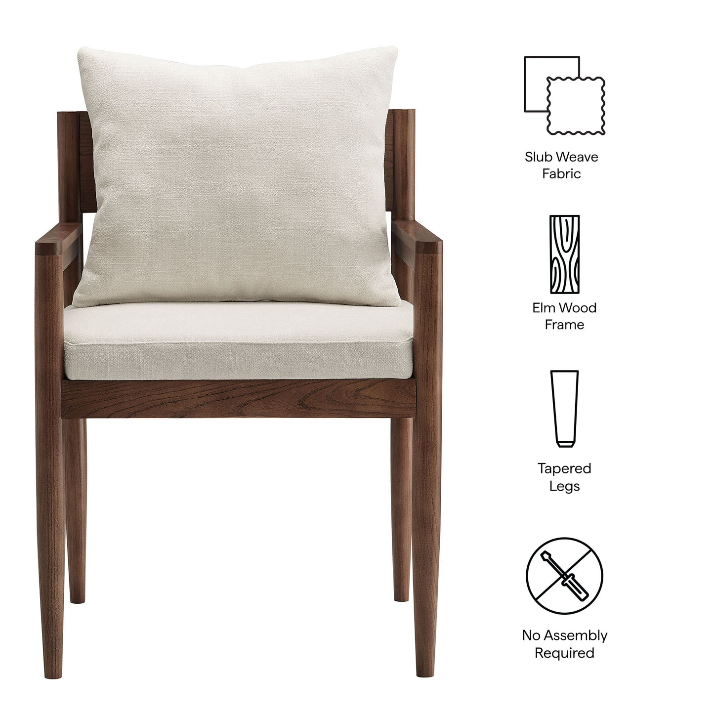 Modway - Remington Wood Dining Armchair by Modway  Bar and Dining Dining Chairs White - EEI-7243-SAL