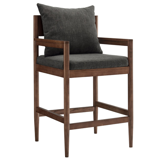 Modway - Remington Wood Counter Stool by Modway  Bar and Dining Bar and Counter Stools Gray - EEI-7244-CHA