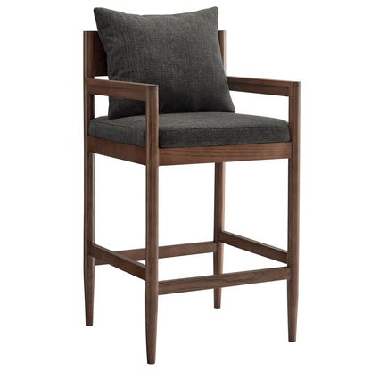 Modway - Remington Wood Bar Stool by Modway  Bar and Dining Bar and Counter Stools Gray - EEI-7245-CHA