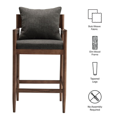 Modway - Remington Wood Bar Stool by Modway  Bar and Dining Bar and Counter Stools Gray - EEI-7245-CHA