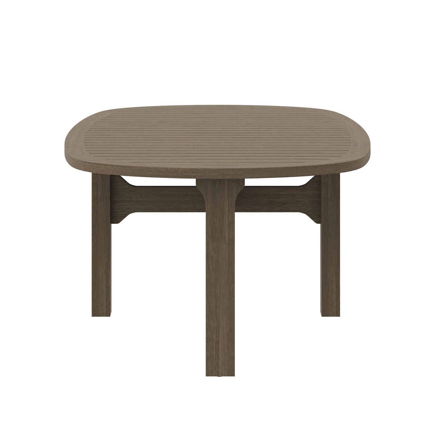 Modway - Saratoga Oval Outdoor Patio Teak Wood Coffee Table by Modway  Outdoor Furniture Bar and Dining Gray - EEI-7246-WGR