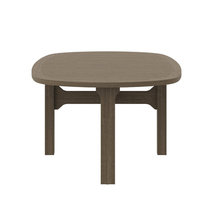 Modway - Saratoga Oval Outdoor Patio Teak Wood Coffee Table by Modway  Outdoor Furniture Bar and Dining Gray - EEI-7246-WGR