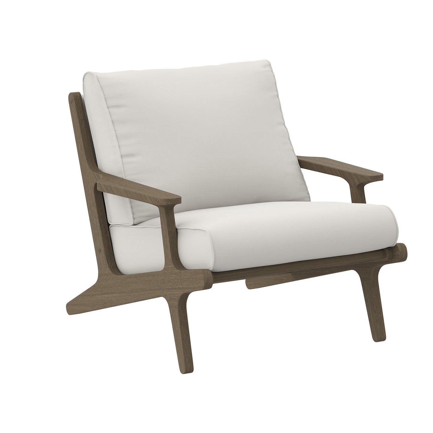 Modway - Saratoga Outdoor Patio Teak Wood Armchair by Modway  Outdoor Furniture Sofa Sectionals White - EEI-7248-WGR-WHI