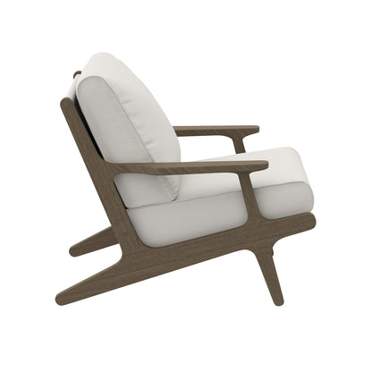 Modway - Saratoga Outdoor Patio Teak Wood Armchair by Modway  Outdoor Furniture Sofa Sectionals White - EEI-7248-WGR-WHI