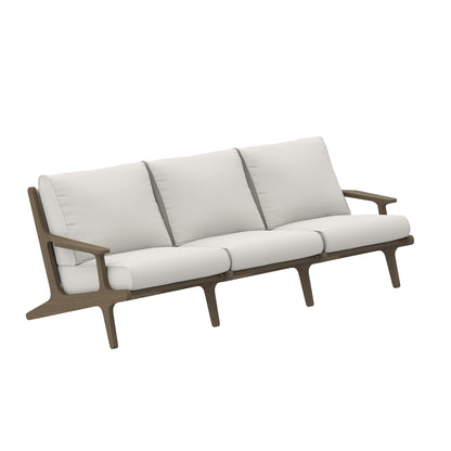 Modway - Saratoga Outdoor Patio Teak Sofa by Modway  Outdoor Furniture Sofa Sectionals White - EEI-7249-WGR-WHI