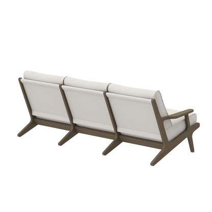 Modway - Saratoga Outdoor Patio Teak Sofa by Modway  Outdoor Furniture Sofa Sectionals White - EEI-7249-WGR-WHI