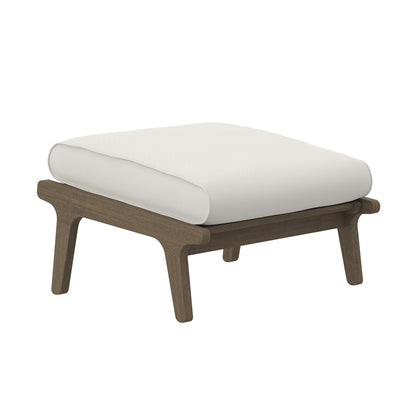 Modway - Saratoga Outdoor Patio Teak Ottoman by Modway  Outdoor Furniture Sofa Sectionals White - EEI-7250-WGR-WHI