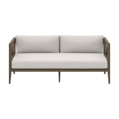 Modway - Northlake Outdoor Patio Teak Loveseat by Modway  Outdoor Furniture Sofa Sectionals White - EEI-7254-WGR-WHI