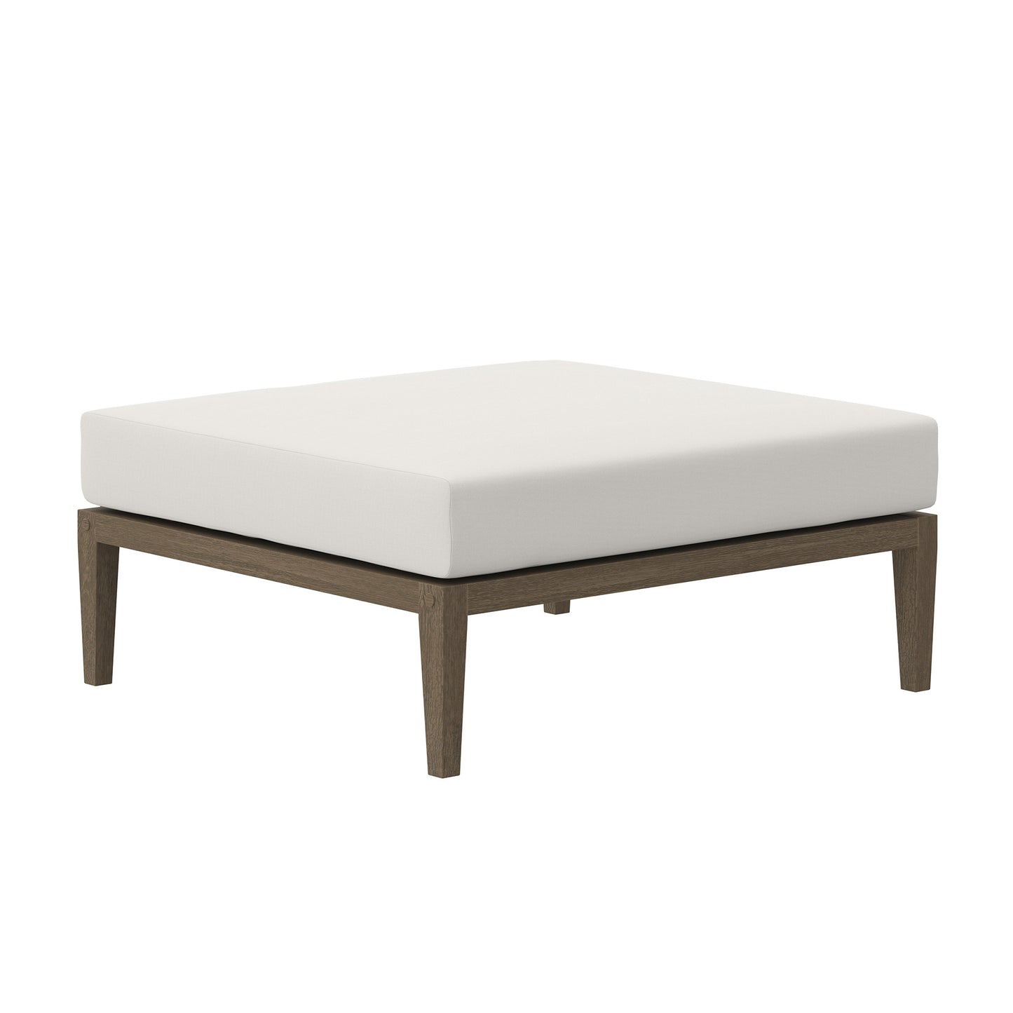 Modway - Northlake Outdoor Patio Teak Ottoman by Modway  Outdoor Furniture Sofa Sectionals White - EEI-7255-WGR-WHI
