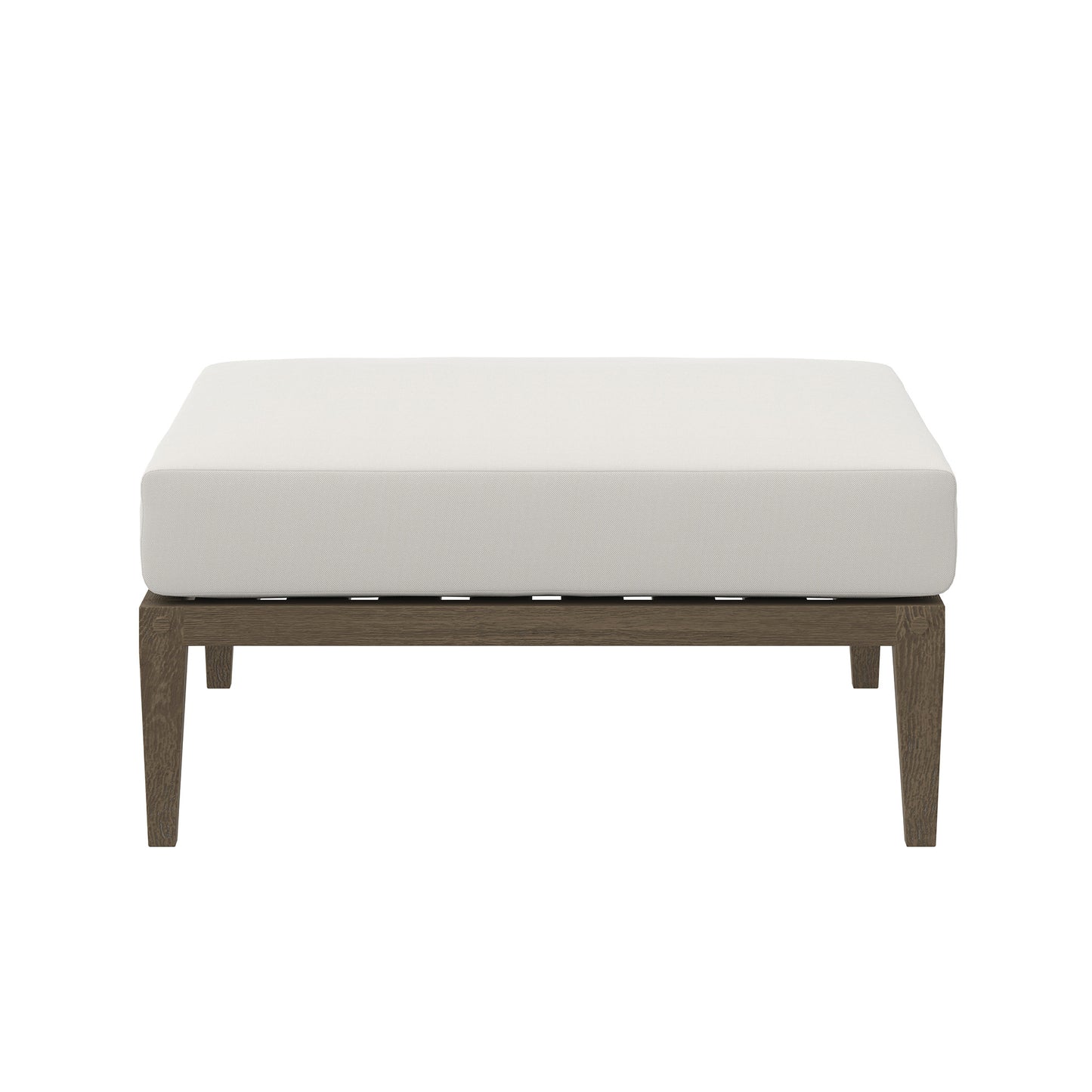 Modway - Northlake Outdoor Patio Teak Ottoman by Modway  Outdoor Furniture Sofa Sectionals White - EEI-7255-WGR-WHI