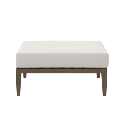 Modway - Northlake Outdoor Patio Teak Ottoman by Modway  Outdoor Furniture Sofa Sectionals White - EEI-7255-WGR-WHI