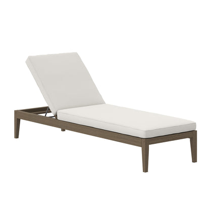 Modway - Northlake Outdoor Patio Teak Chaise Lounge by Modway  Outdoor Furniture Sofa Sectionals White - EEI-7256-WGR-WHI