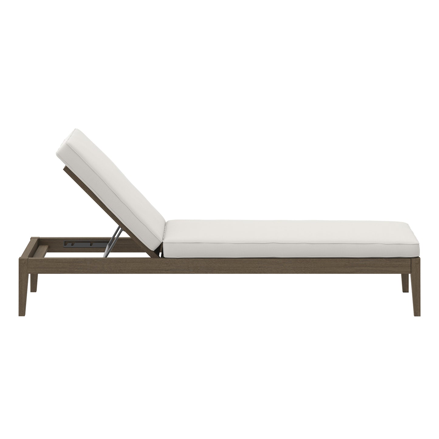 Modway - Northlake Outdoor Patio Teak Chaise Lounge by Modway  Outdoor Furniture Sofa Sectionals White - EEI-7256-WGR-WHI