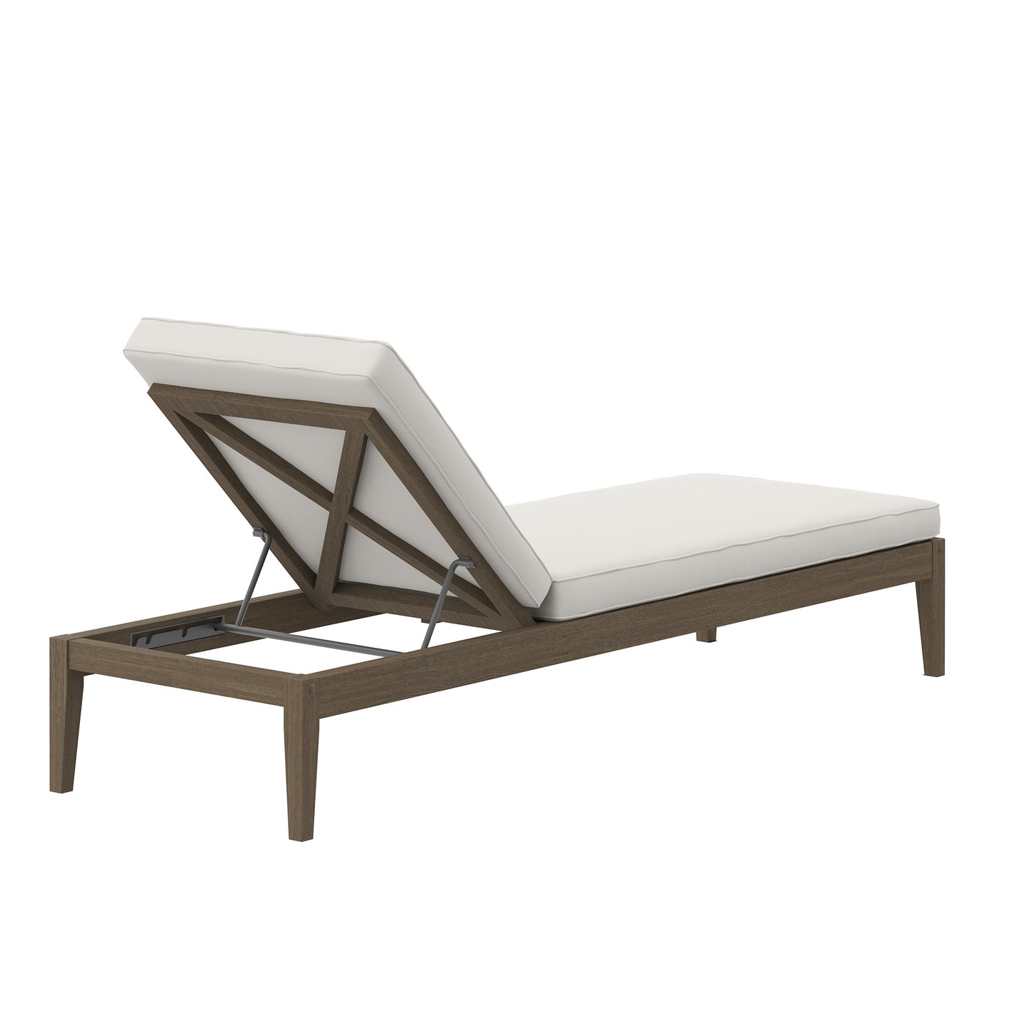 Modway - Northlake Outdoor Patio Teak Chaise Lounge by Modway  Outdoor Furniture Sofa Sectionals White - EEI-7256-WGR-WHI