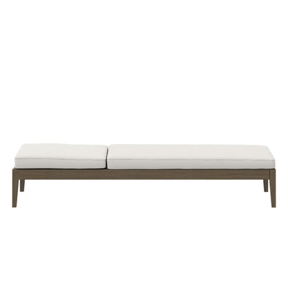 Modway - Northlake Outdoor Patio Teak Chaise Lounge by Modway  Outdoor Furniture Sofa Sectionals White - EEI-7256-WGR-WHI