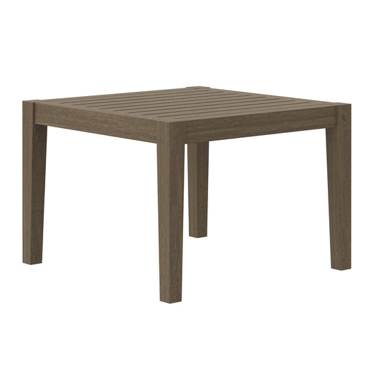Modway - Northlake Square Outdoor Patio Teak Side Table by Modway  Outdoor Furniture Bar and Dining Gray - EEI-7258-WGR