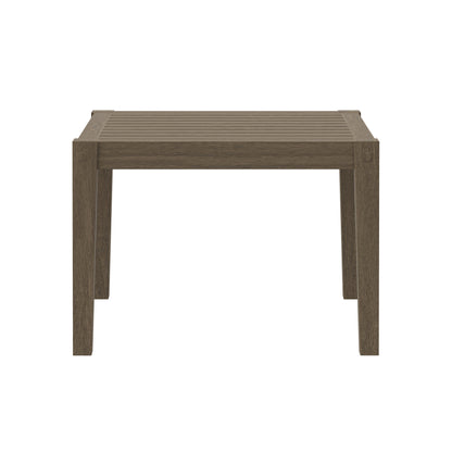 Modway - Northlake Square Outdoor Patio Teak Side Table by Modway  Outdoor Furniture Bar and Dining Gray - EEI-7258-WGR