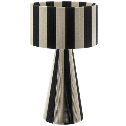 Modway - Renae Handwoven Cotton Thread Striped Table Lamp by Modway  Lighting Table Lamps Black - EEI-7261-BLK