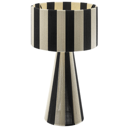 Modway - Renae Handwoven Cotton Thread Striped Table Lamp by Modway  Lighting Table Lamps Black - EEI-7261-BLK