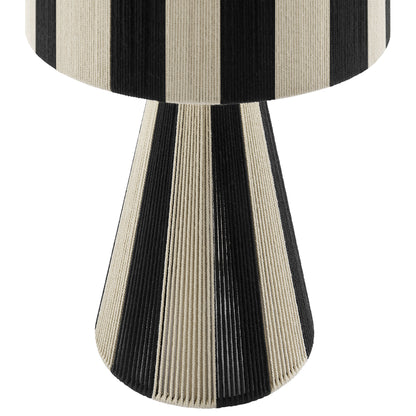 Modway - Renae Handwoven Cotton Thread Striped Table Lamp by Modway  Lighting Table Lamps Black - EEI-7261-BLK