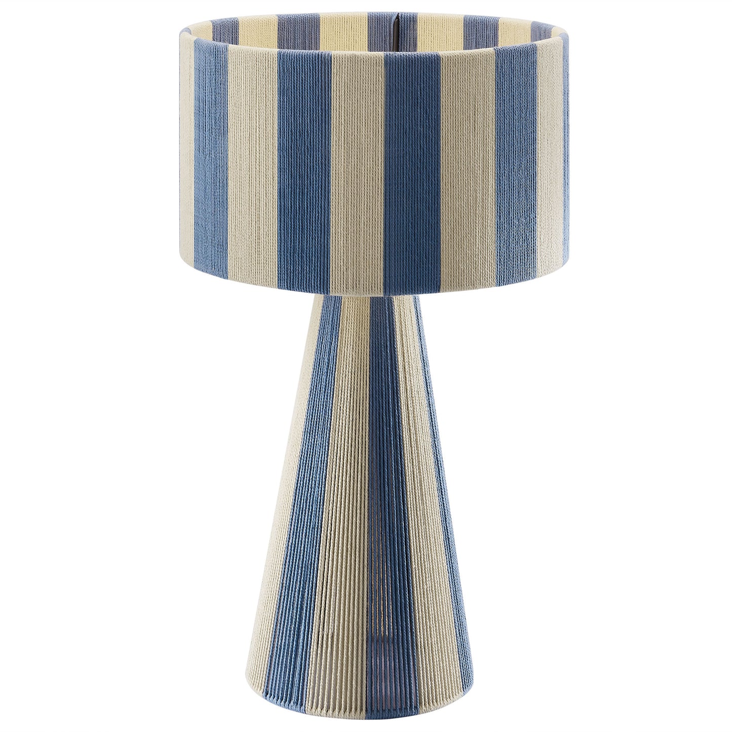 Modway - Renae Handwoven Cotton Thread Striped Table Lamp by Modway  Lighting Table Lamps Blue - EEI-7261-CBL