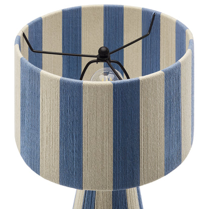 Modway - Renae Handwoven Cotton Thread Striped Table Lamp by Modway  Lighting Table Lamps Blue - EEI-7261-CBL