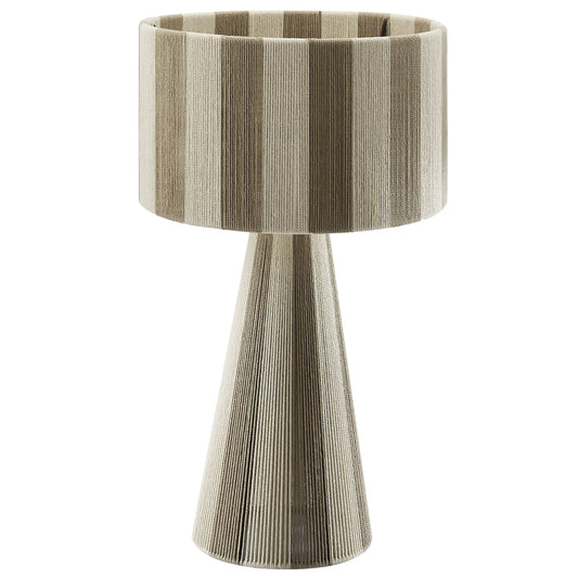 Modway - Renae Handwoven Cotton Thread Striped Table Lamp by Modway  Lighting Table Lamps Gray - EEI-7261-COB